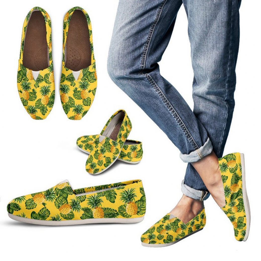 Pineapple Casual Shoes | Custom Canvas Sneakers For Kids & Adults