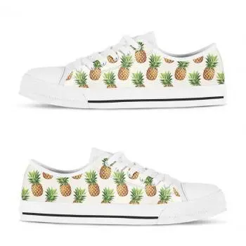 Pineapple Pattern Shoes | Custom Low Tops Sneakers For Kids & Adults