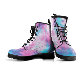 Colorful Tie Dye Boots | Vegan Leather Lace Up Printed Boots For Women