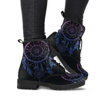 Dream Catcher Boots | Vegan Leather Lace Up Printed Boots For Women
