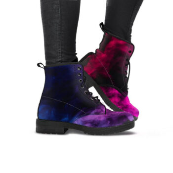Abstract Printed Boots | Vegan Leather Lace Up Printed Boots For Women