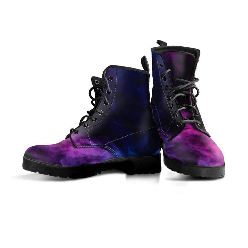 Abstract Printed Boots | Vegan Leather Lace Up Printed Boots For Women