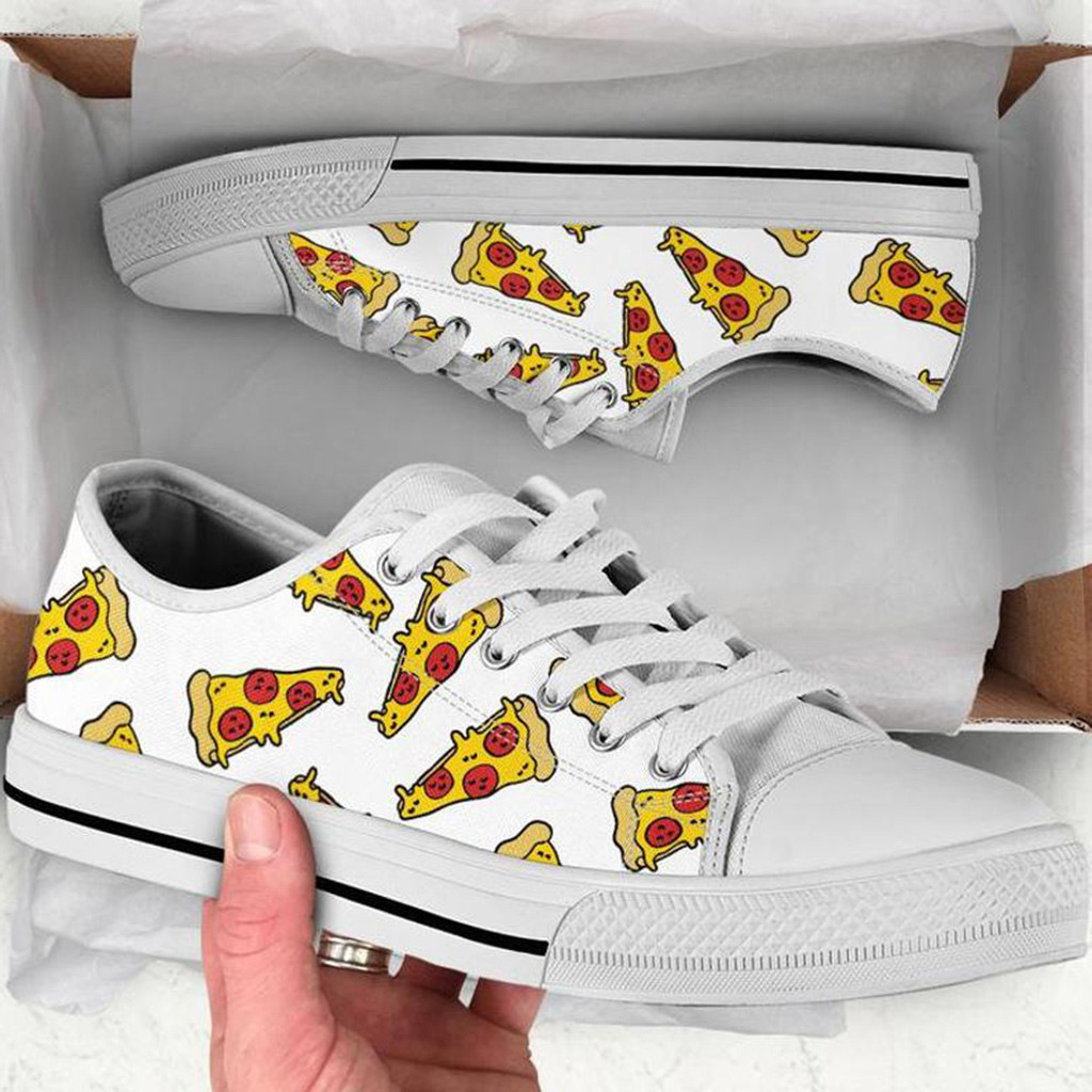 Pizza Time Shoes | Custom Low Tops Sneakers For Kids & Adults