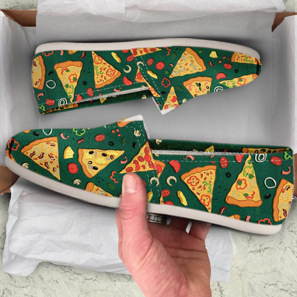 Pizza Lover Shoes | Custom Canvas Sneakers For Kids & Adults