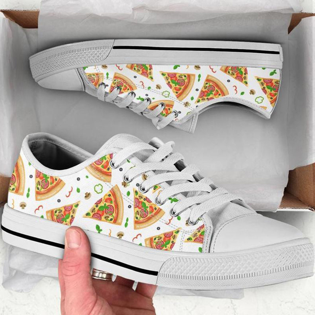 Mens Low Top Pizza Shoes | Custom Low Tops Sneakers For Kids & Adults