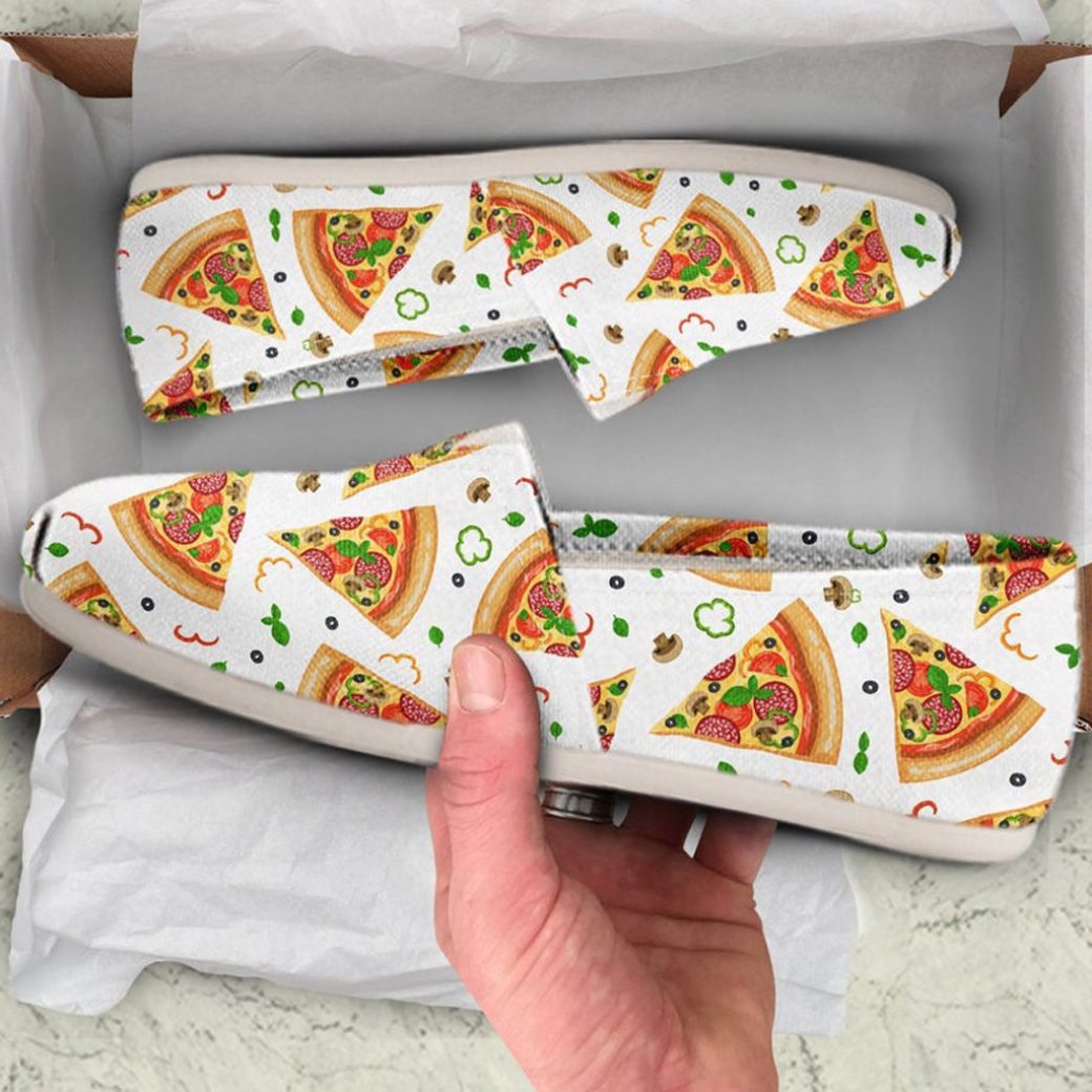 Pizza Slice Shoes | Custom Canvas Sneakers For Kids & Adults