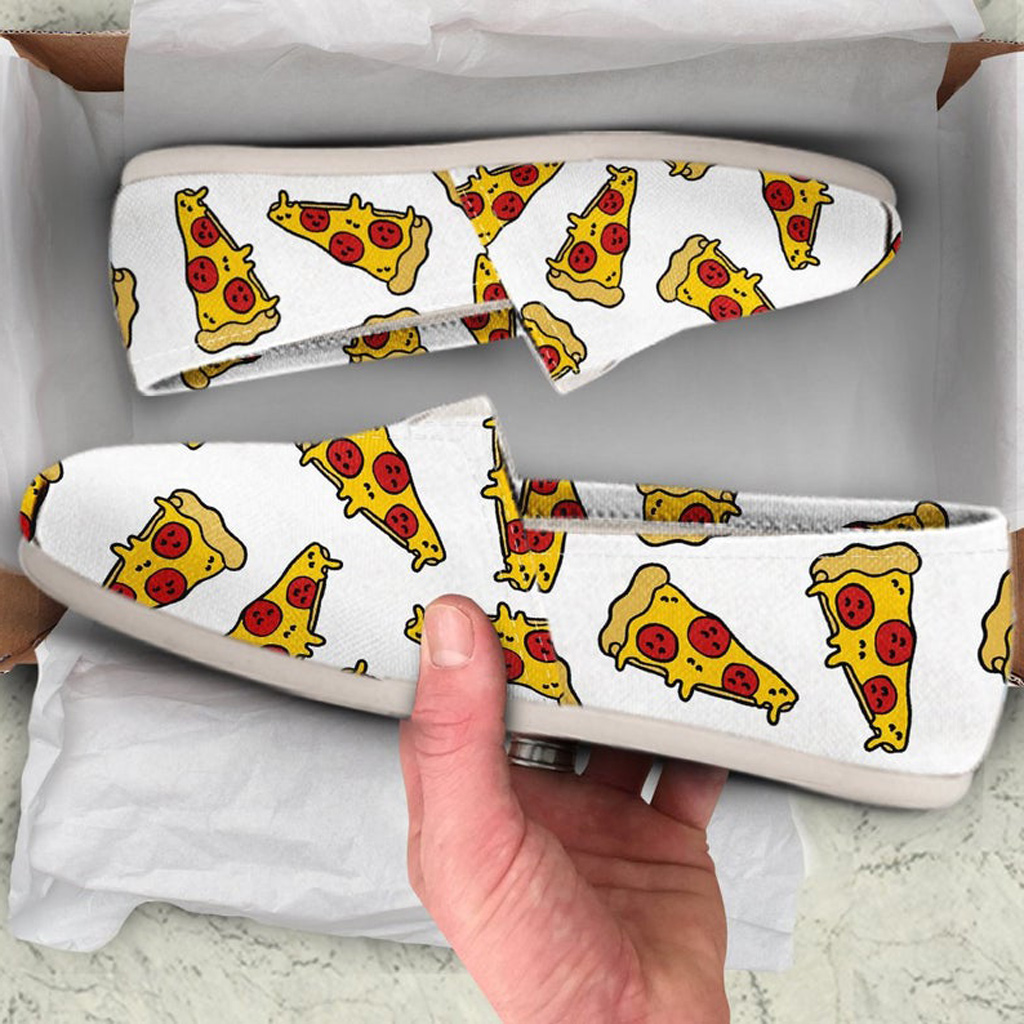 Cute Pizza Shoes | Custom Canvas Sneakers For Kids & Adults