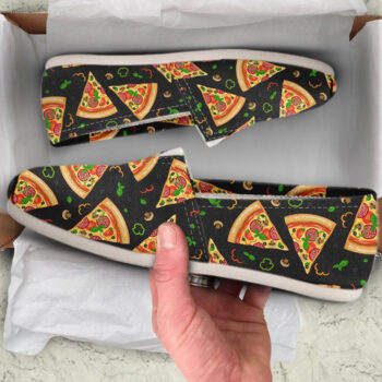 Pizza Slice Slip On Shoes | Custom Canvas Sneakers For Kids & Adults