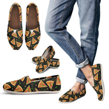 Pizza Slice Slip On Shoes | Custom Canvas Sneakers For Kids & Adults