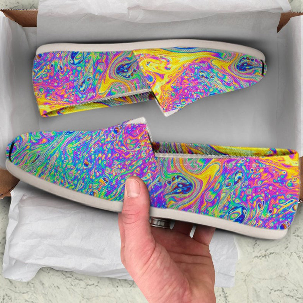 Psychedelic Pattern Shoes | Custom Canvas Sneakers For Kids & Adults