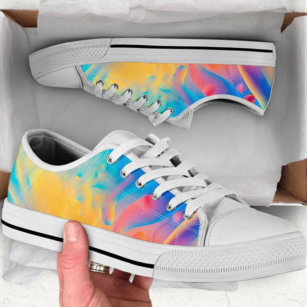 Psychedelic Abstract Shoes | Custom Low Tops Sneakers For Kids & Adults