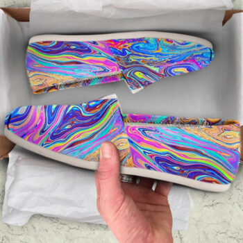 Psychedelic Pattern Shoes | Custom Canvas Sneakers For Kids & Adults