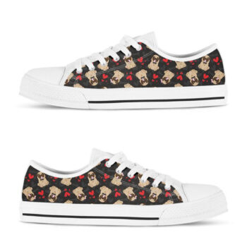 Pug Tennis Shoes | Custom Low Tops Sneakers For Kids & Adults