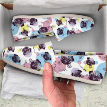 Pug Puppy Shoes | Custom Canvas Sneakers For Kids & Adults