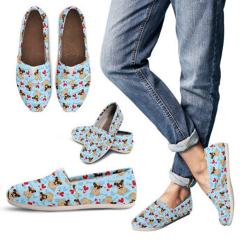 Cute Pug Shoes | Custom Canvas Sneakers For Kids & Adults