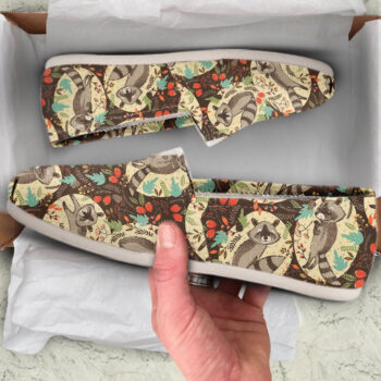 Raccoon Casual Shoes | Custom Canvas Sneakers For Kids & Adults
