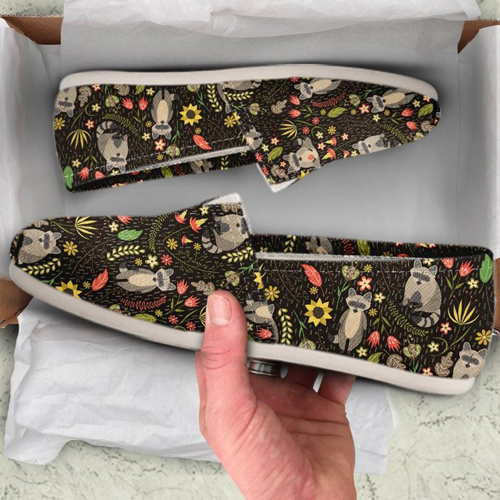 Raccoon Printed Shoes | Custom Canvas Sneakers For Kids & Adults