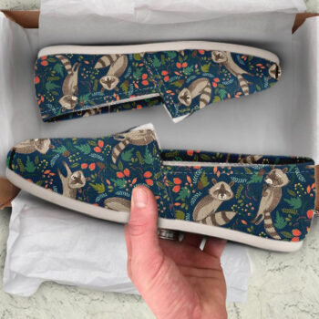 Raccoon Womens Shoes | Custom Canvas Sneakers For Kids & Adults