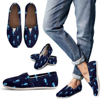 Seahorse Pattern Shoes | Custom Canvas Sneakers For Kids & Adults