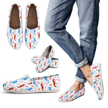 Cute Seahorse Shoes | Custom Canvas Sneakers For Kids & Adults