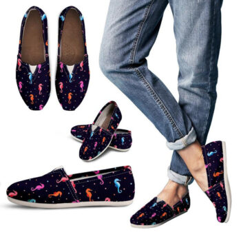 Colorful Seahorse Shoes | Custom Canvas Sneakers For Kids & Adults