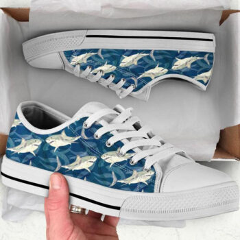 Beach Shark Shoes | Custom Low Tops Sneakers For Kids & Adults