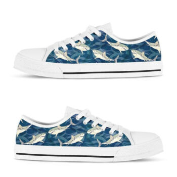 Beach Shark Shoes | Custom Low Tops Sneakers For Kids & Adults