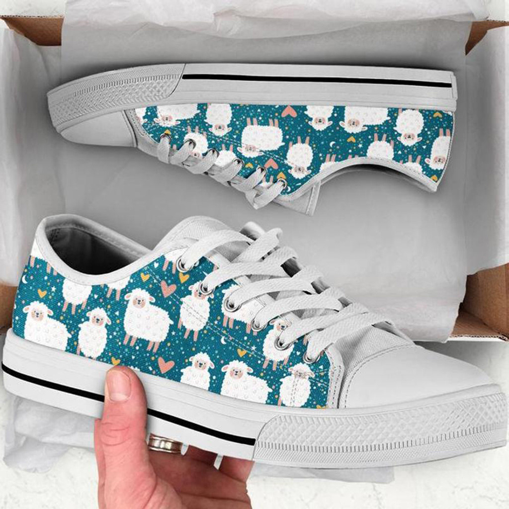 Adorable Sheep Shoes | Custom Low Tops Sneakers For Kids & Adults