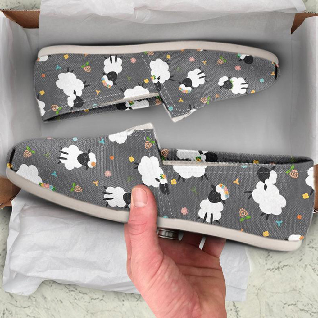 Cute Sheep Summer Shoes | Custom Canvas Sneakers For Kids & Adults