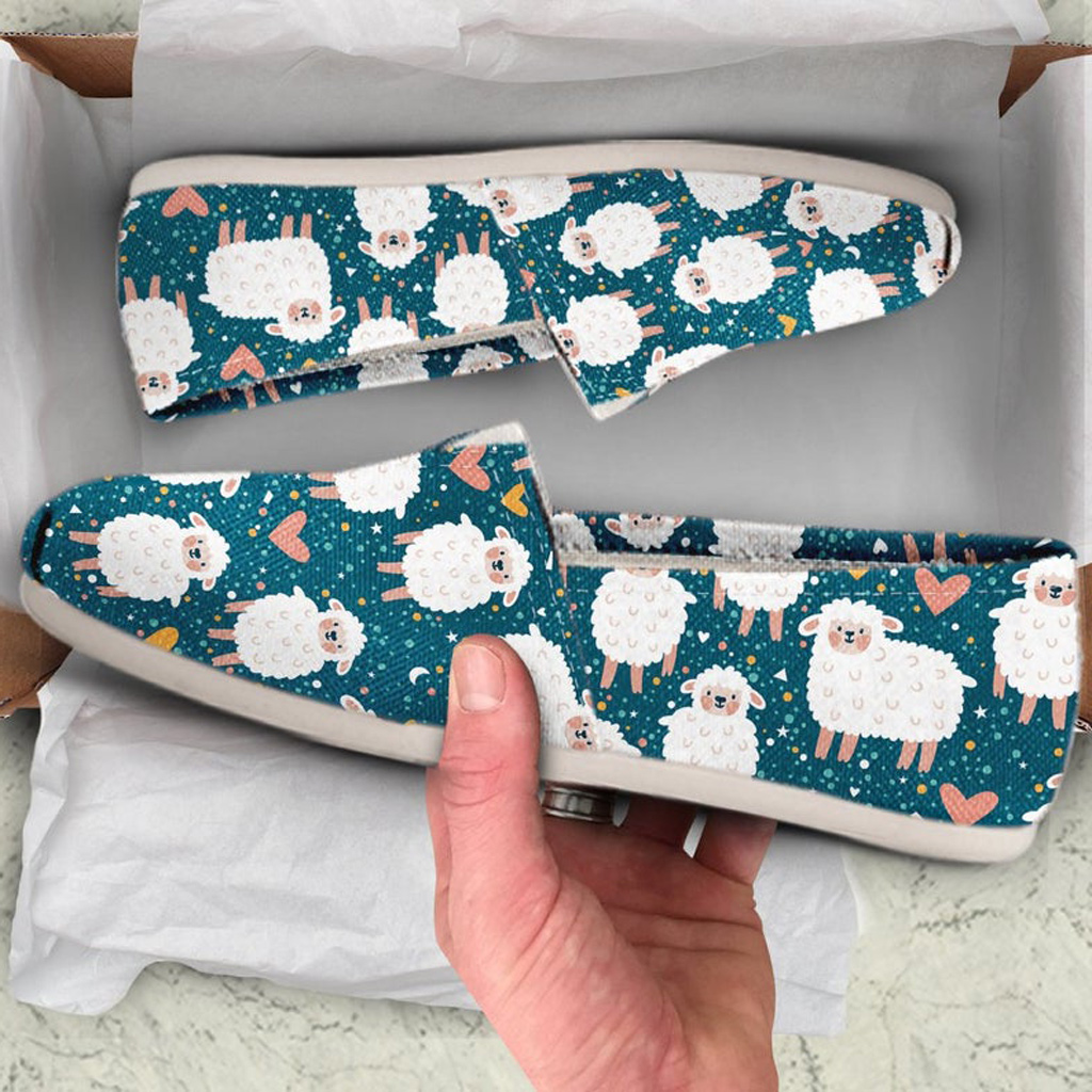 Sheep Lover Shoes | Custom Canvas Sneakers For Kids & Adults