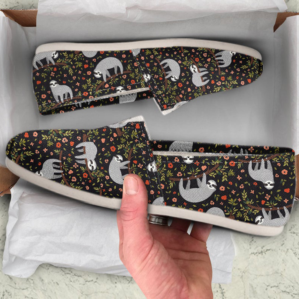 Lazy Sloth Shoes | Custom Canvas Sneakers For Kids & Adults