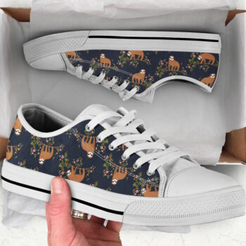 Sloth Tennis Shoes | Custom Low Tops Sneakers For Kids & Adults