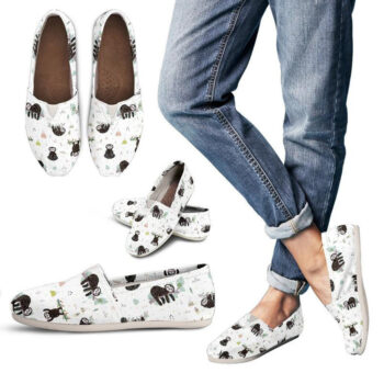 White Sloth Shoes | Custom Canvas Sneakers For Kids & Adults