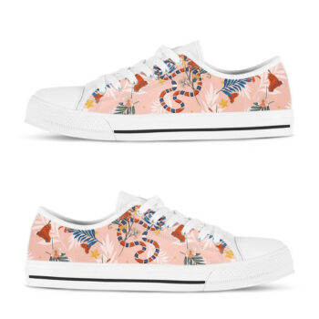 Snake Printed Shoes | Custom Low Tops Sneakers For Kids & Adults