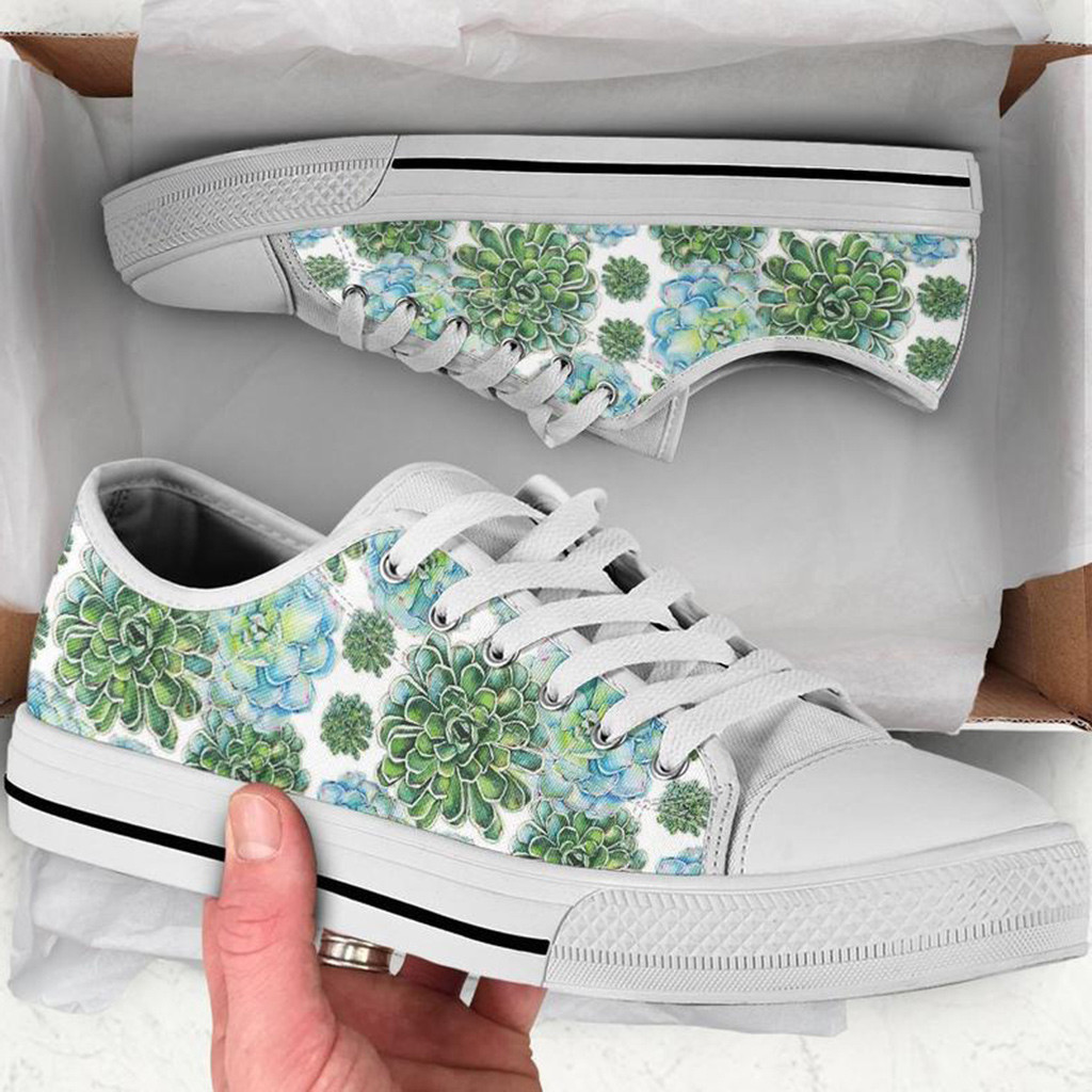 Succulent Low Top Shoes | Custom Low Tops Sneakers For Kids & Adults