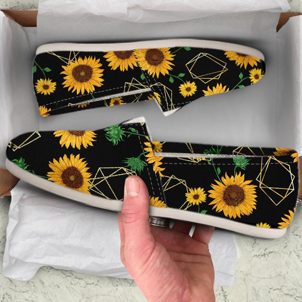 Cute Sunflower Shoes | Custom Canvas Sneakers For Kids & Adults
