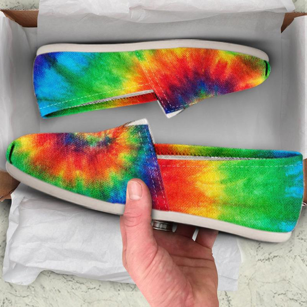 Colorful Tie Dye Shoes | Custom Canvas Sneakers For Kids & Adults
