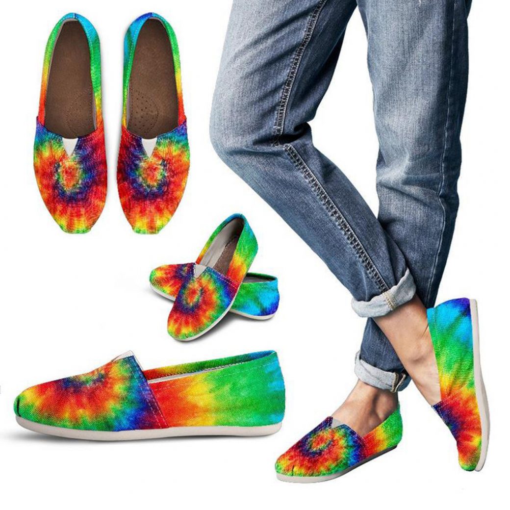 Colorful Tie Dye Shoes | Custom Canvas Sneakers For Kids & Adults