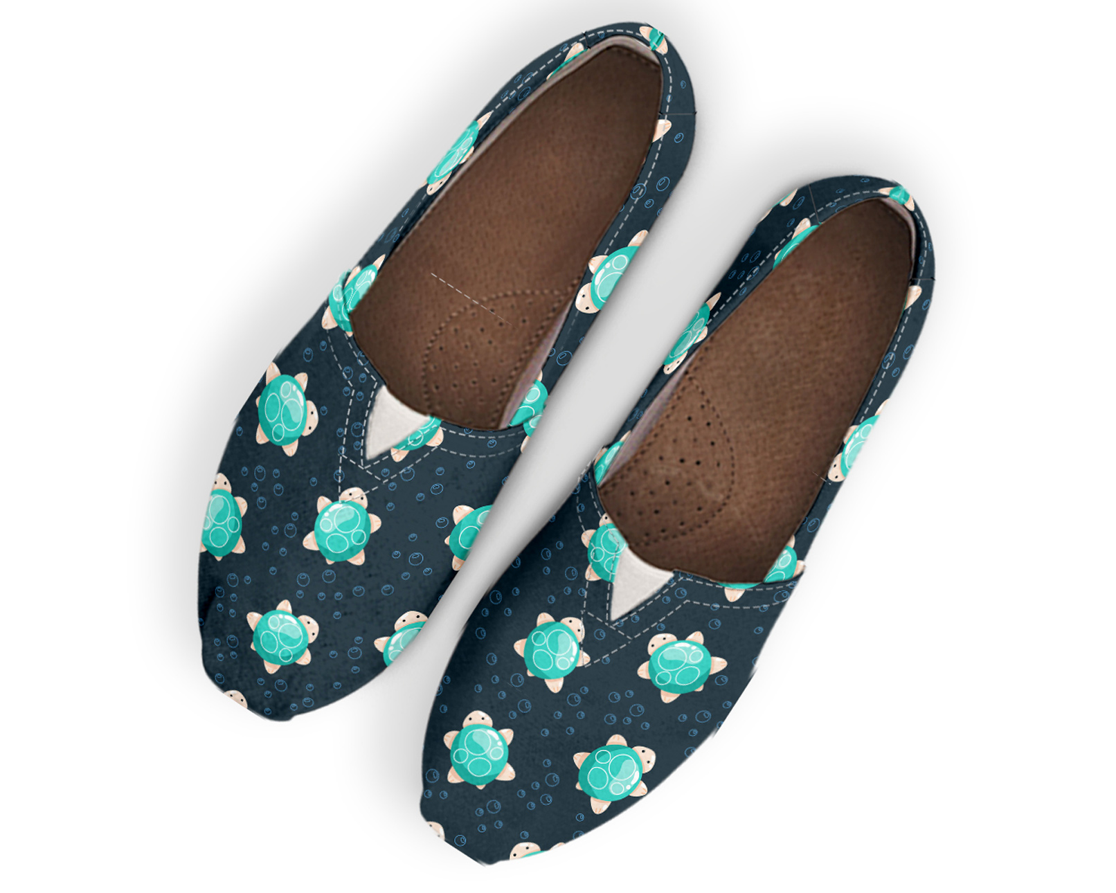 Green Turtle Shoes | Custom Canvas Sneakers For Kids & Adults