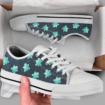 Turtle Pattern Shoes | Custom Low Tops Sneakers For Kids & Adults