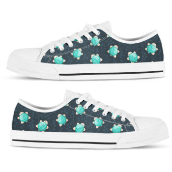 Turtle Pattern Shoes | Custom Low Tops Sneakers For Kids & Adults