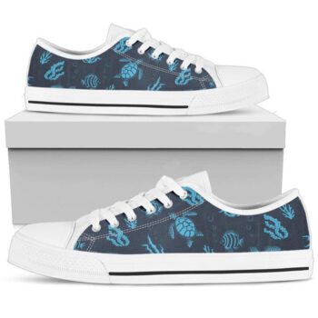 Turtle Design Shoes Custom Low Tops Sneakers For Kids & Adults