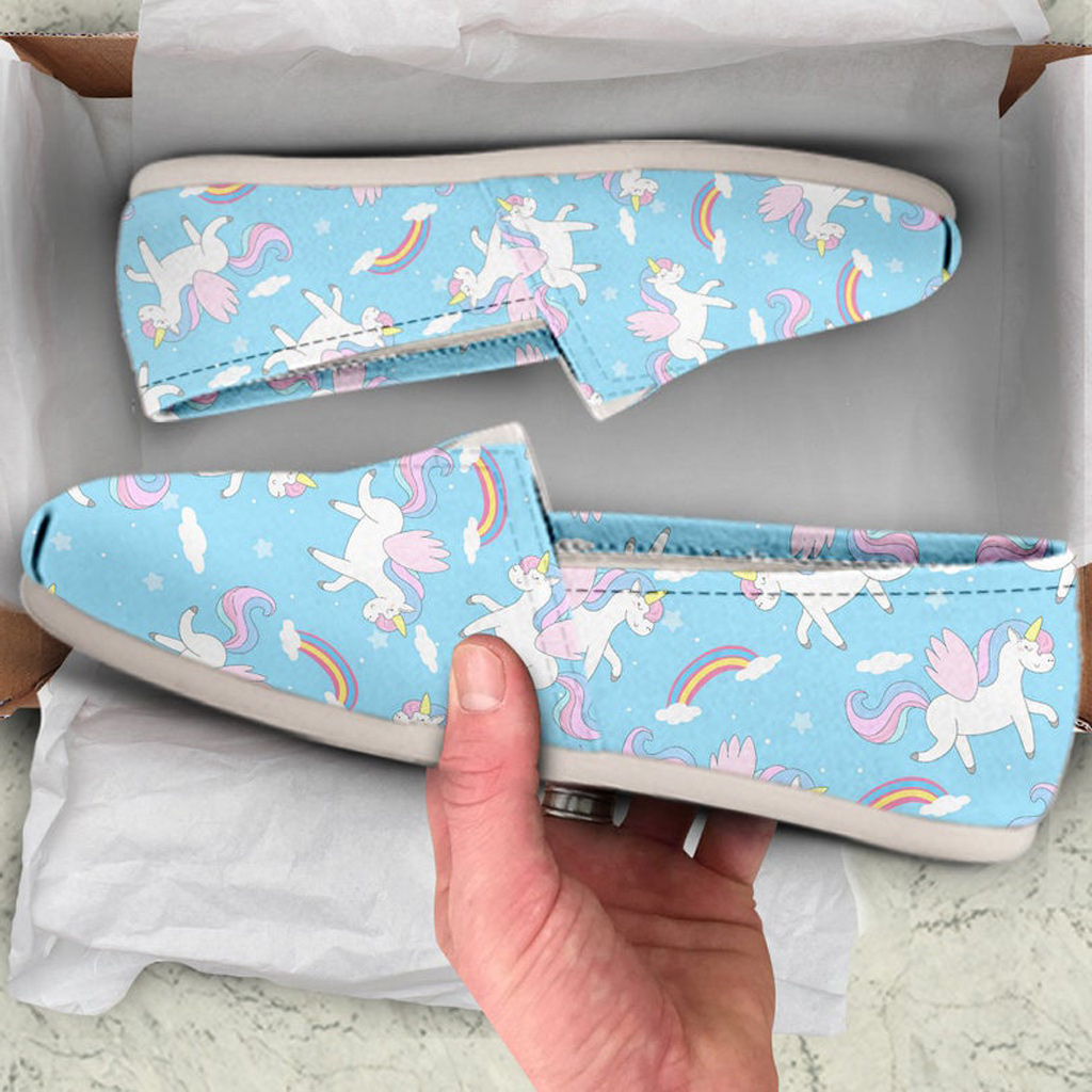 Unicorns Kawaii Shoes | Custom Canvas Sneakers For Kids & Adults