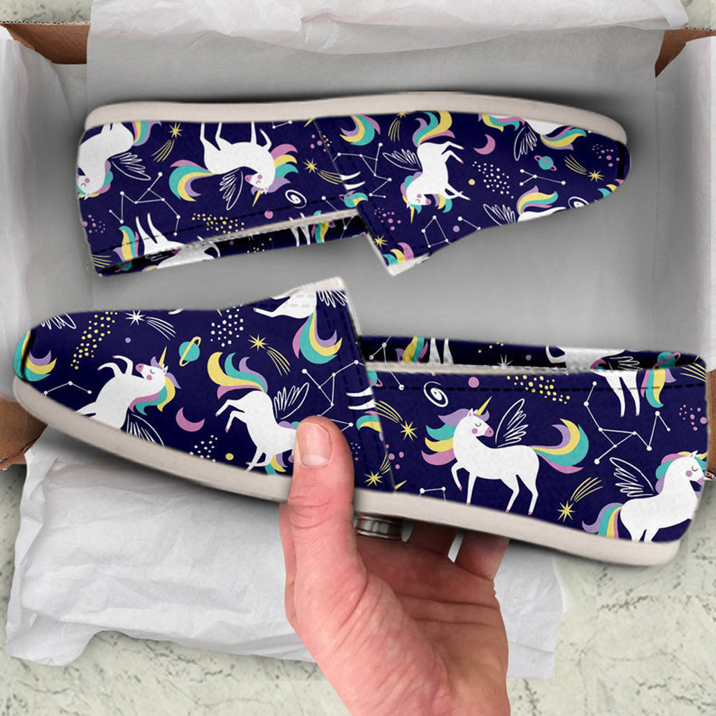 Unicorn Girl Shoes | Custom Canvas Sneakers For Kids & Adults