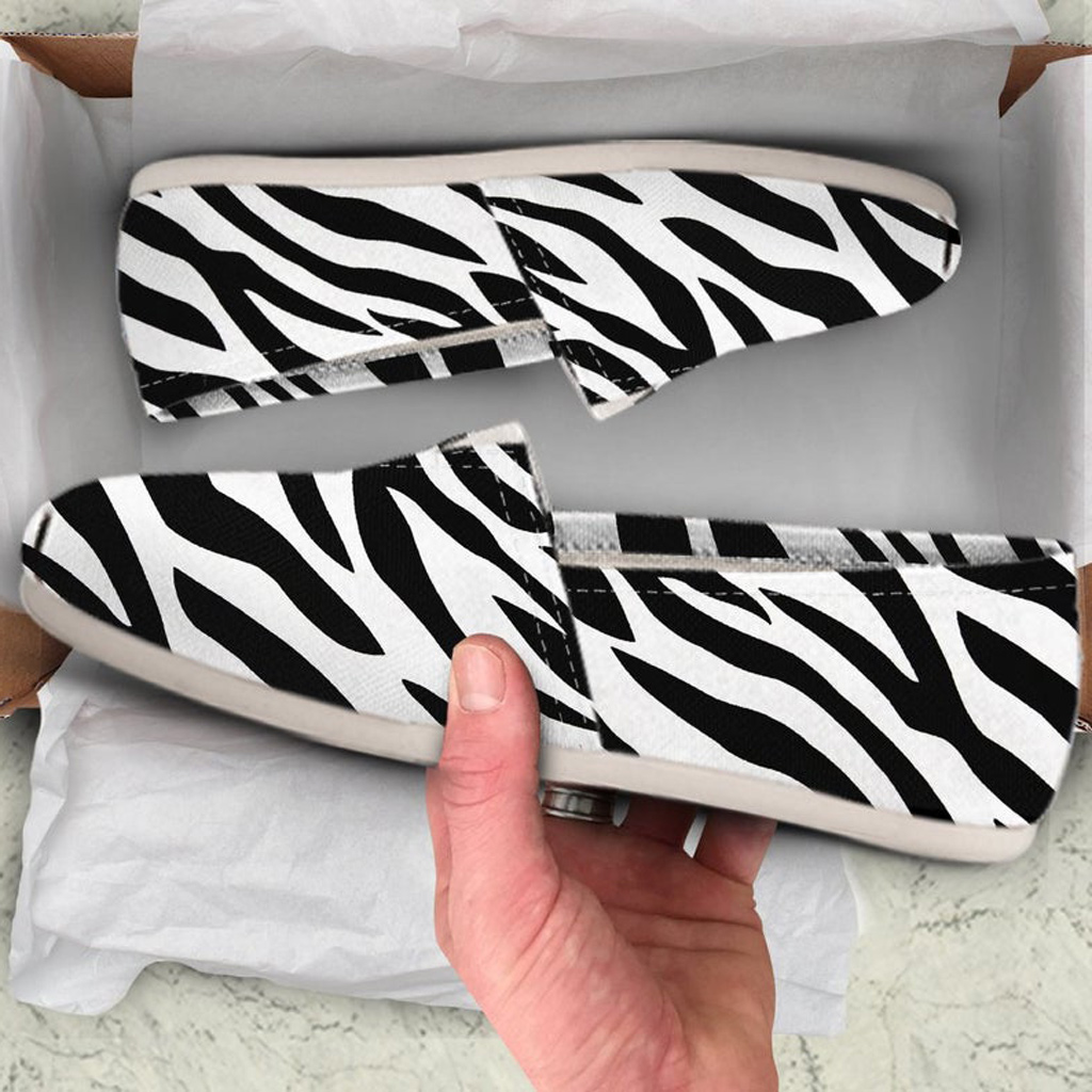 Zebra Print Shoes | Custom Canvas Sneakers For Kids & Adults