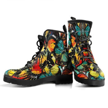 Abstract Butterfly Handcrafted Boots