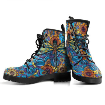 Abstract Dragonfly Handcrafted Boots