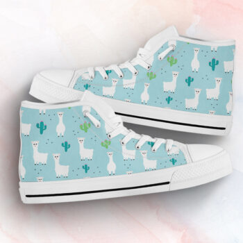 Alpaca Llama Shoes | Custom High Top Sneakers For Kids & Adults