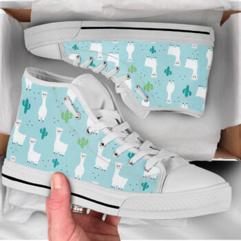 Alpaca Llama Shoes | Custom High Top Sneakers For Kids & Adults