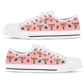 Tiger Printed Shoes | Custom Low Tops Sneakers For Kids & Adults